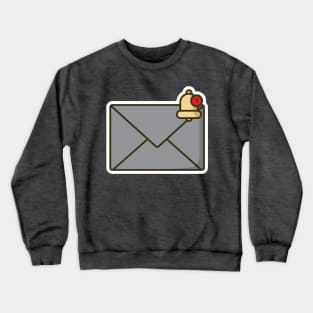 Mail Envelope with Notification New Message Sticker vector illustration. Office equipment icon concept. Office email letter in envelope sticker vector design with shadow. Crewneck Sweatshirt